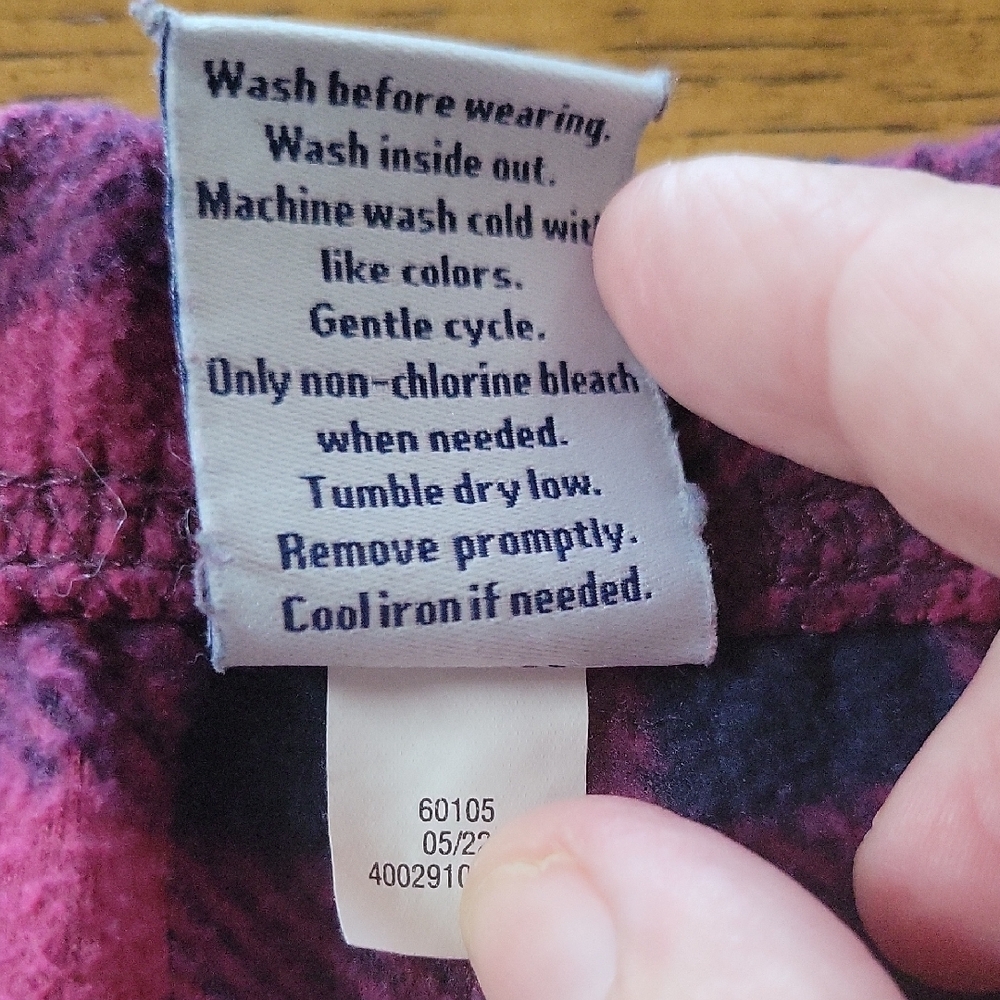 3/$12 Croft & Barrow Purple and Pink Plaid Pajama Pants - Picture 3 of 4